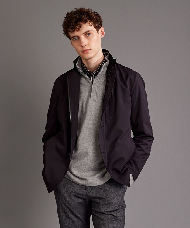 JOSEPH ABBOUD 【キングサイズ・撥水・ストレッチ】インタレースストレッチ ドライビング ジャケット ワイン系