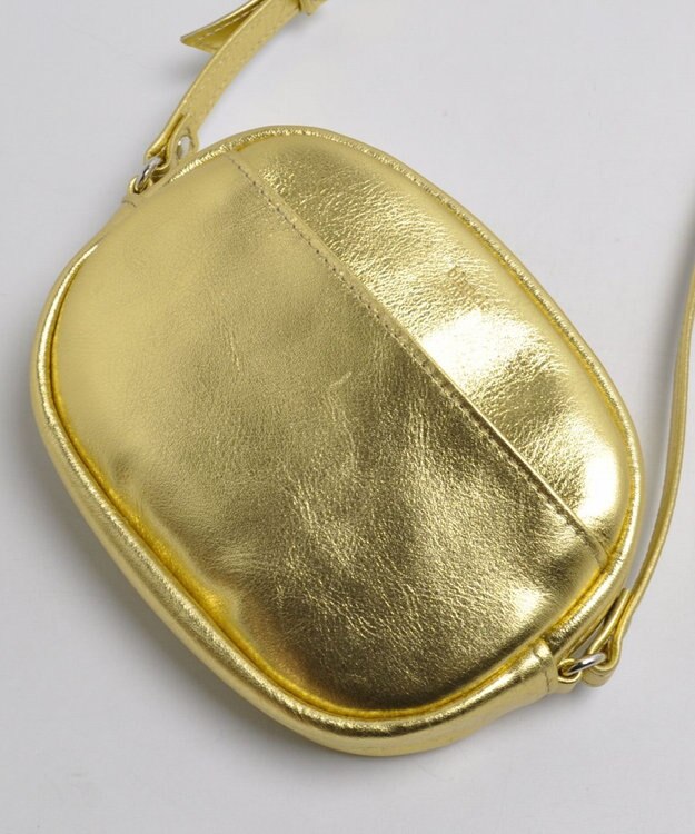 blancle メタリックレザー ラウンドショルダー GOLD