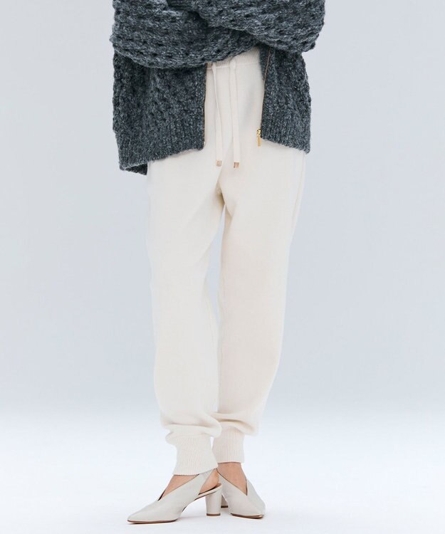 BEIGE， 【洗える】TAFT / コットンカシミヤトラウザーパンツ Bone