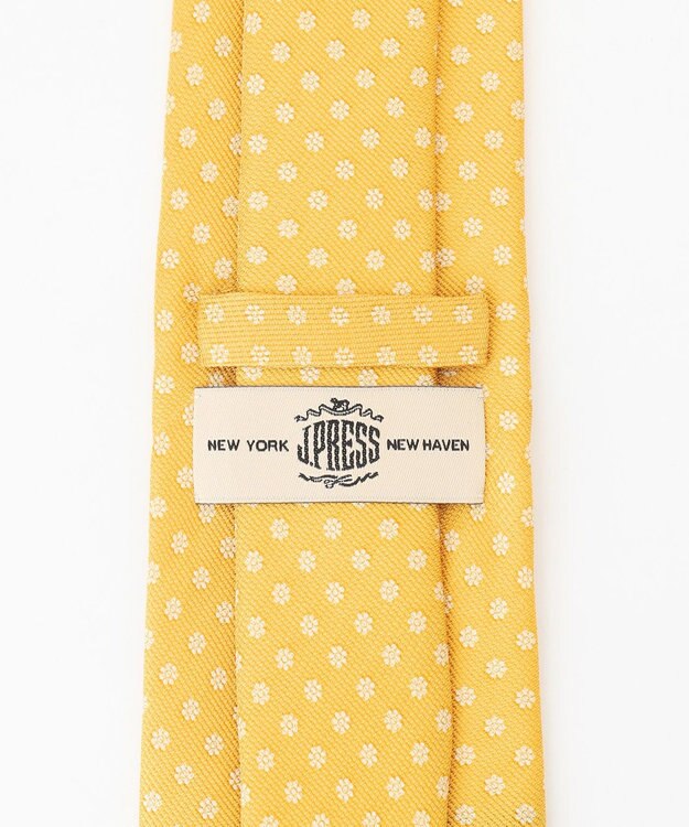 J.PRESS MEN 小紋柄ハンドプリントネクタイ ライトイエロー系5