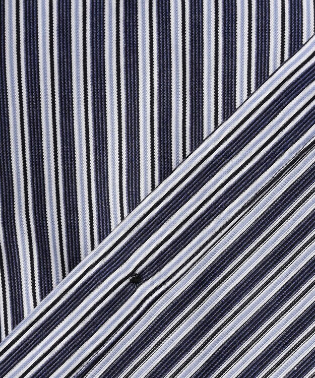 JOSEPH ABBOUD 【ストレッチで快適な着心地・イージーケア】ランダムストライプ ジャージー シャツ ネイビー系1