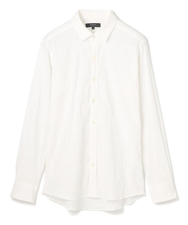 JOSEPH HOMME レボソジャガードストレッチ　レギュラーカラーシャツ ホワイト系
