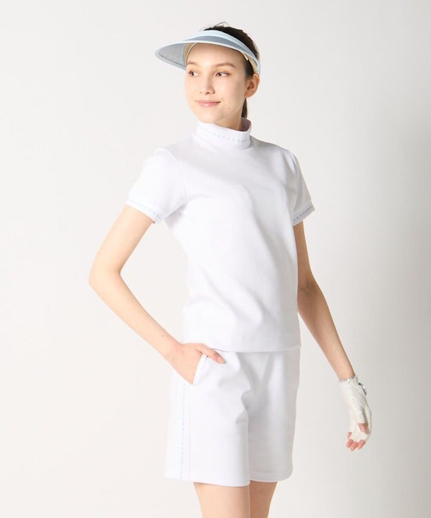 FILA GOLF／marie claire 【Marie claire sports】モックネックシャツ ホワイト