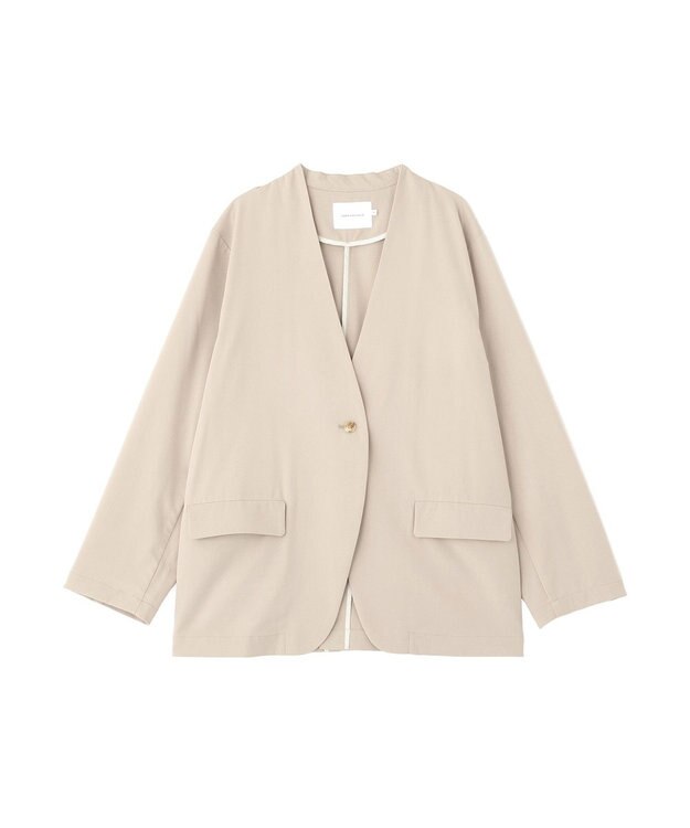AMERICAN HOLIC 【予約】【マルチ機能】ノーカラージャケット Light Beige