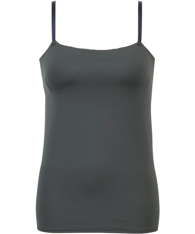 Wing カップ付きキャミソール ラク きれいなバストシルエット 【シンクロブラトップ 吸汗速乾タイプ】 ブラトップ ET1052 ウイング／ワコール チャコールグレー