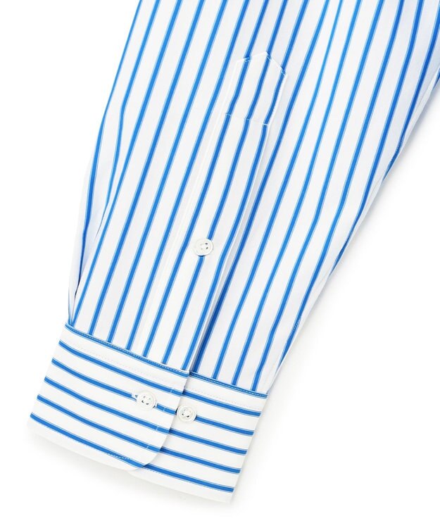 J.PRESS MEN 【J.PRESS ORIGINALS】SUVIN TYPEWRITER JERSEY 46G STRIPE SHIRT / JAPAN MADE サックスブルー系1