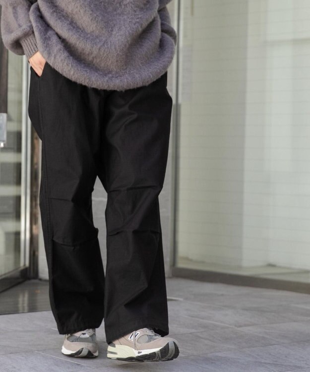 WEGO バックサテンワイドミリタリーパンツ ブラック