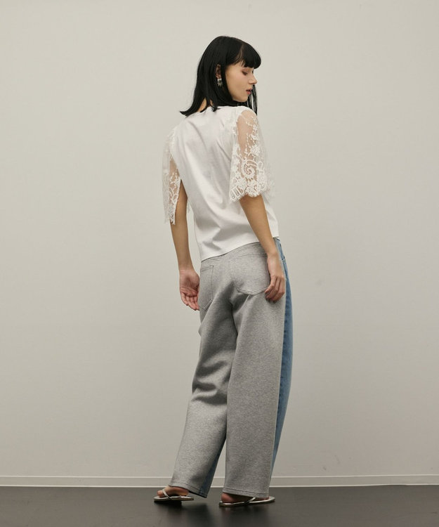 GRACE CONTINENTAL レースフレアカットトップ ホワイト