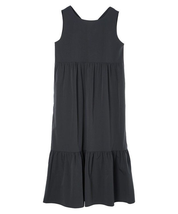 Green Parks armonia.バッククロスワンピース Charcoal Gray