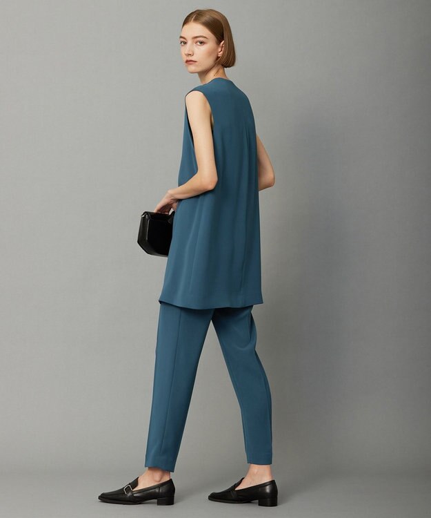 ICB 【WEB限定カラーあり・洗える】 ライトダブルクロス べスト ダルブルー系