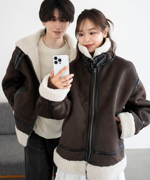 WEGO 【25年秋冬新作/ユニセックス着用ITEM/MLサイズ展開】B－3ジャケット ブラウン