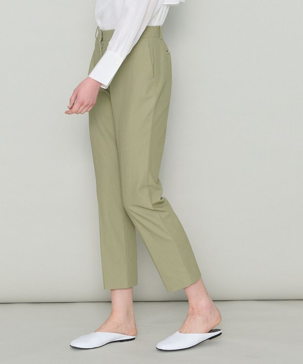 JOSEPH 【洗える】オーガニックツイル　テーパードトラウザーズ Dark Olive