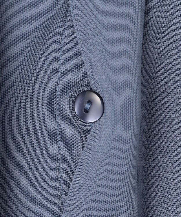 ANY SIS 【接触冷感・吸水速乾・UVケア】エアリードレープスムースプリーツ ワンピース スモーキーブルー