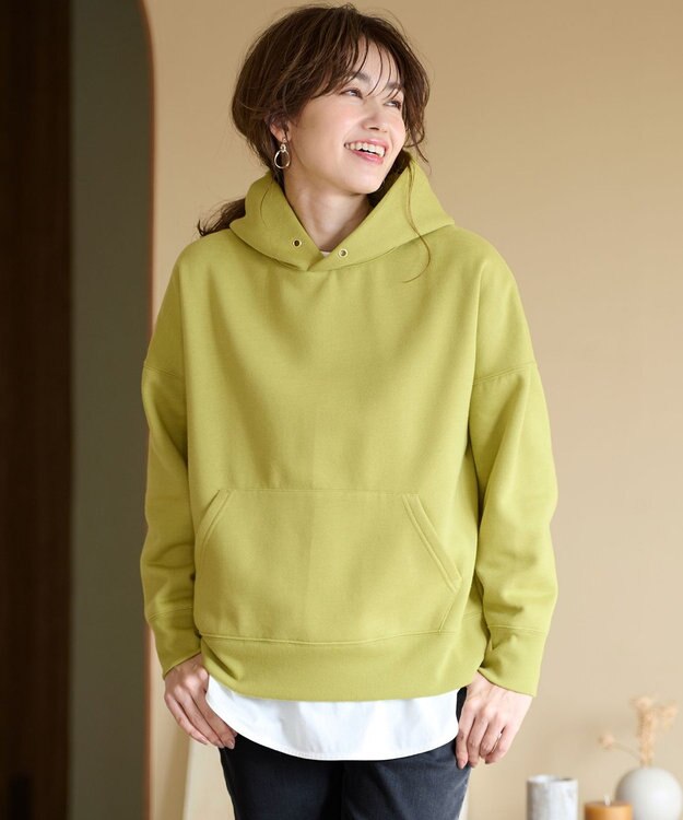 ANY 【8色展開・洗濯機可】春めきカラフルパーカー ピスタチオ