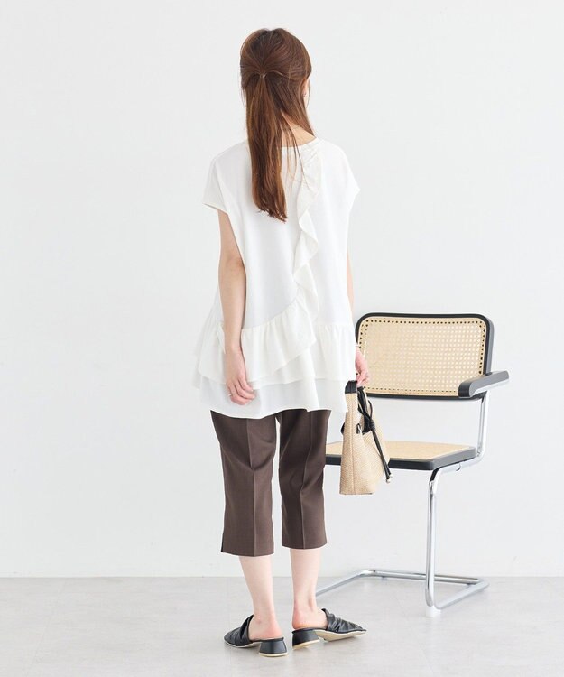 earth music&ecology 【接触冷感】ラッフルヘムプルオーバー Off White