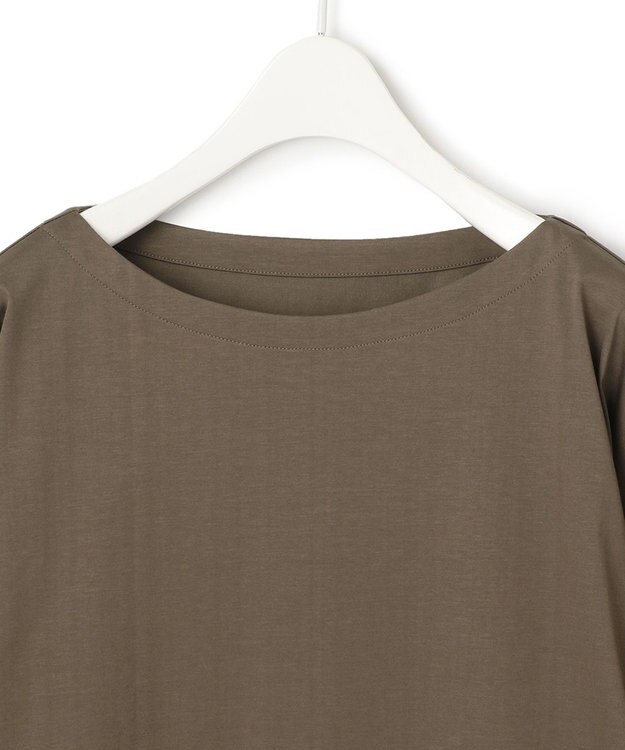 ICB 【洗える】タイプライタージャージー 8分袖ドルマンスリーブカットソー カーキ系