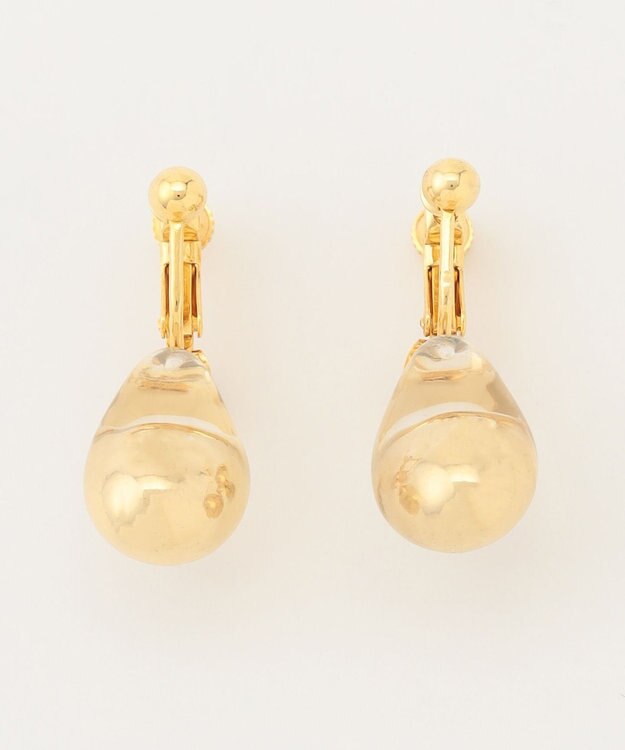 ICB 【2WAY】クリアメタルピアス ゴールド系