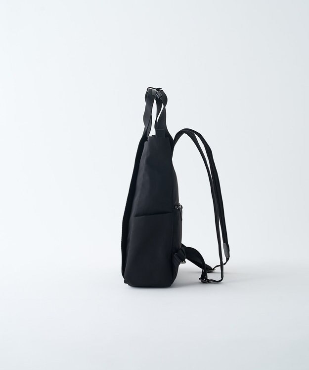 MIYABIYA LAQUOH【撥水加工】ミニマルナイロンリュックサック ブラック