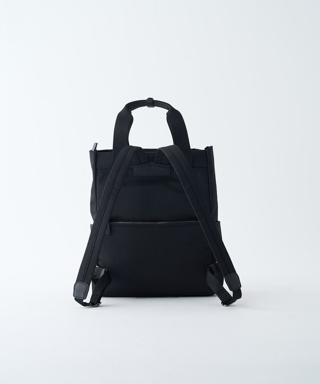 MIYABIYA LAQUOH【撥水加工】ミニマルナイロンリュックサック ブラック