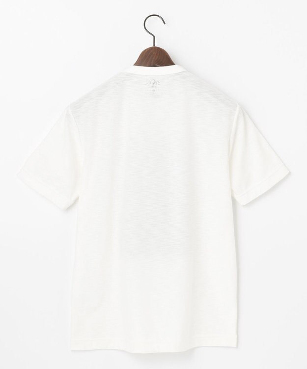 JOSEPH ABBOUD MOUNTAIN 【UNISEX】スラブリーフプリント Tシャツ ホワイト系