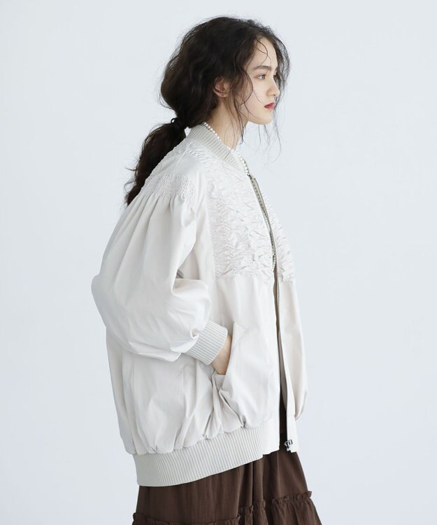 Green Parks ■ＥＳＣＡＲ　シャーリングブルゾン Ivory