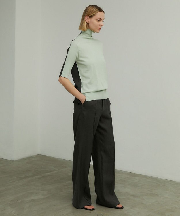 BEIGE， BRICE / ワイドストレートパンツ Slate