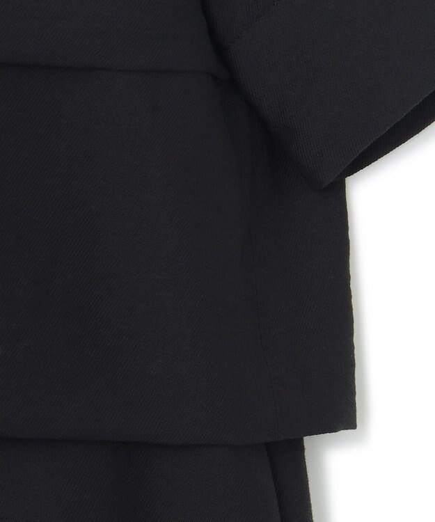 ICB L 【接触冷感・洗える】 ワッシャーツイル ワンピース ブラック系