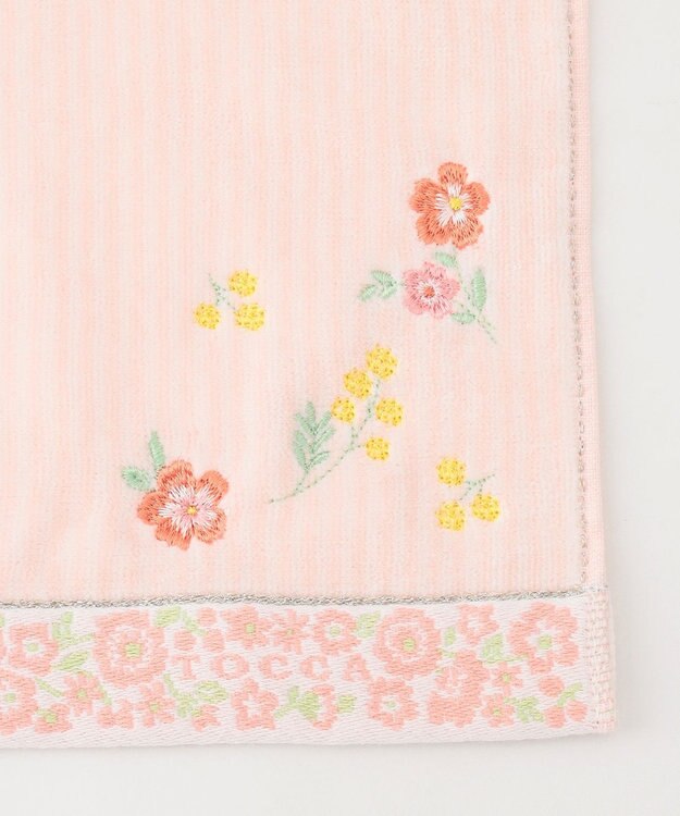 TOCCA STRIPE FLOWER TOWELCHIEF タオルハンカチ ピンク系