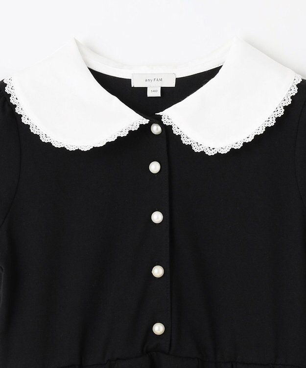 ANY KIDS 襟付き きちんと ワンピース ブラック