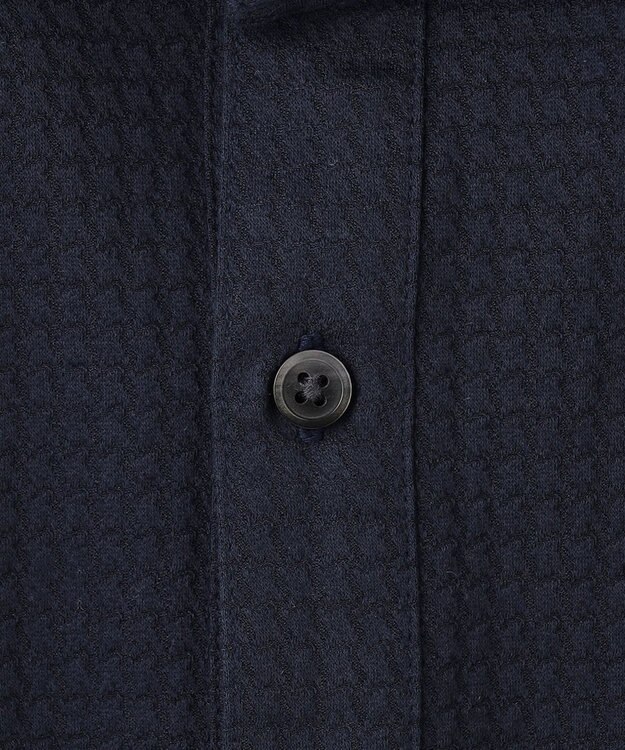 JOSEPH ABBOUD 【吸水速乾/上質感】千鳥サッカーポロシャツ ネイビー系