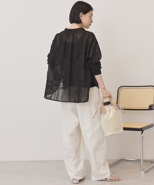 AMERICAN HOLIC スキッパーレースブラウス Black