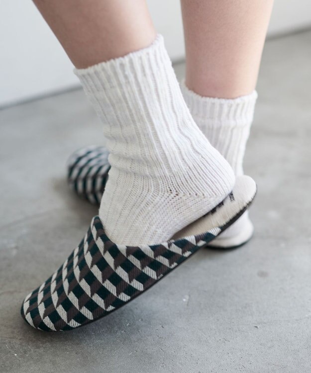 LOOM&SPOOL GeoVisソフトスリッパ グリーン