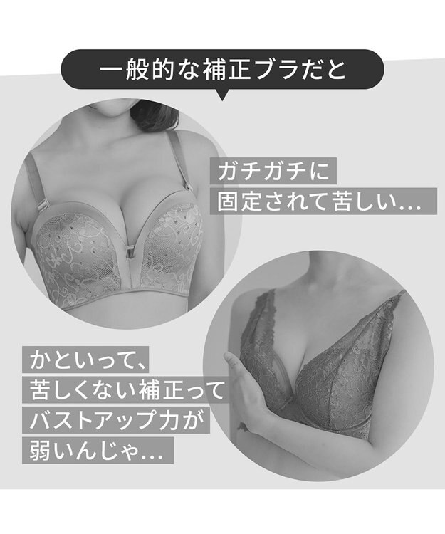 BRADELIS New York 【BRADELIS NewYork peace / ノンワイヤー・フロント留め・スッキリ着痩せ】細く見えるフロントファスナーブラ23 S～5L ヌーディピンク