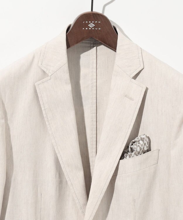 JOSEPH ABBOUD 【清涼/ストレッチ】ストレッチリネンシャンブレー ジャケット アイボリー系