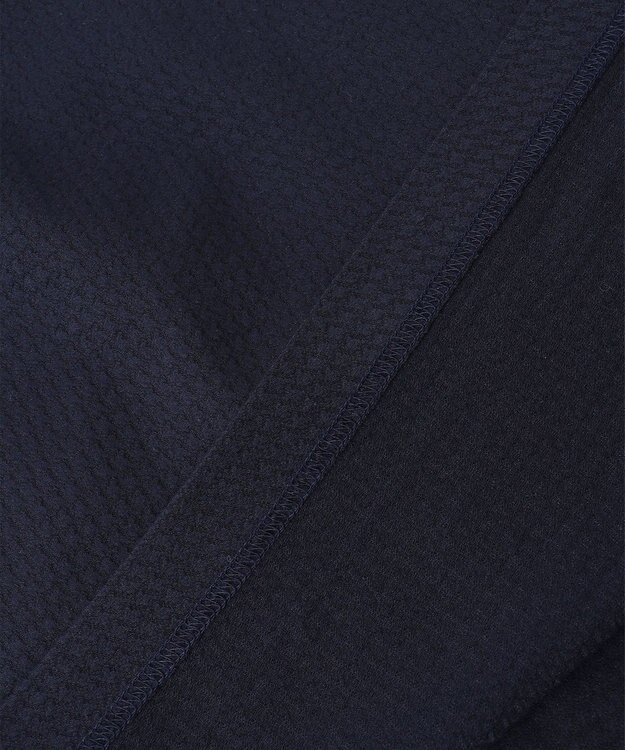 JOSEPH ABBOUD 【吸水速乾/上質感】千鳥サッカーポロシャツ ネイビー系