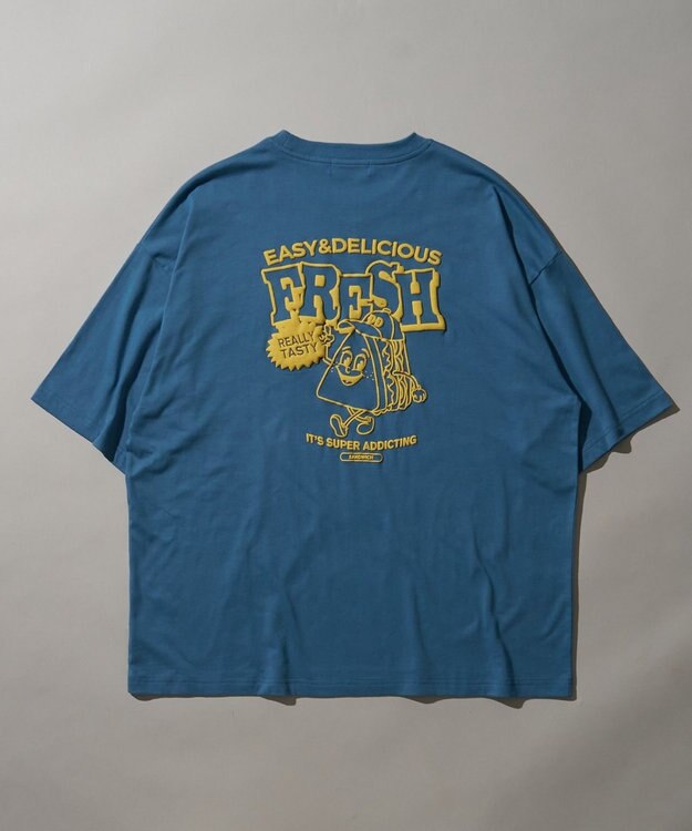 WEGO フードキャラ発泡プリントT ブルー