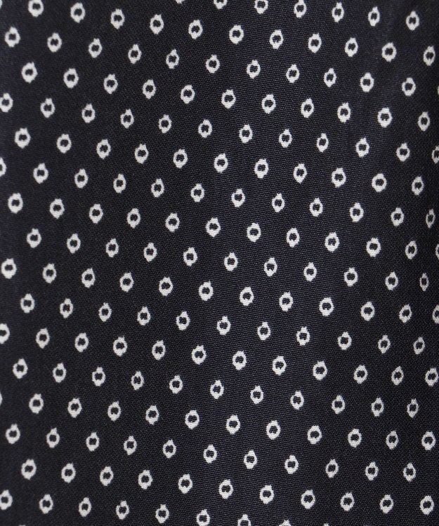 ANY 【洗濯機可能】プリントブラウス ネイビー幾何