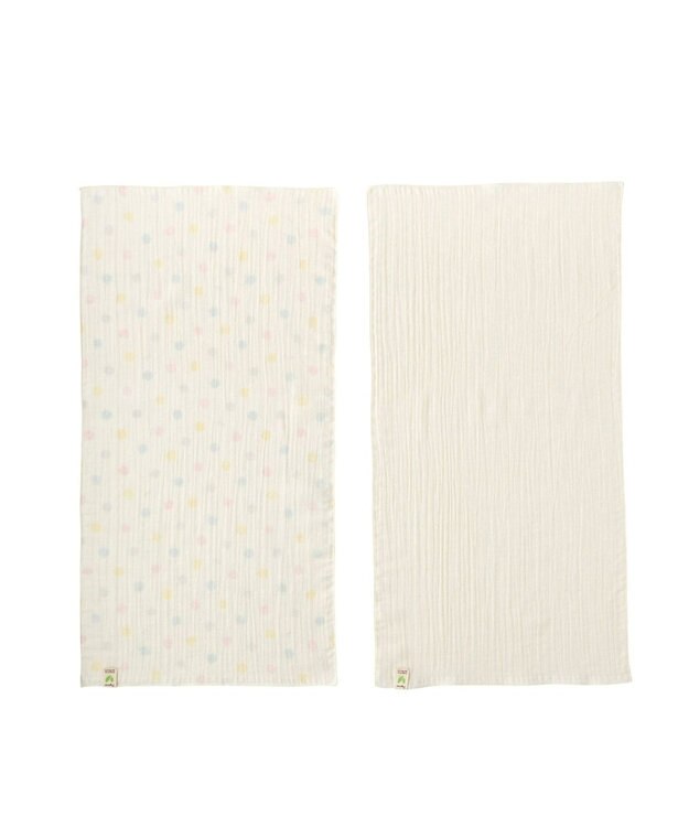 MIKI HOUSE HOT BISCUITS ガーゼタオルセット(2枚セット) アイボリー