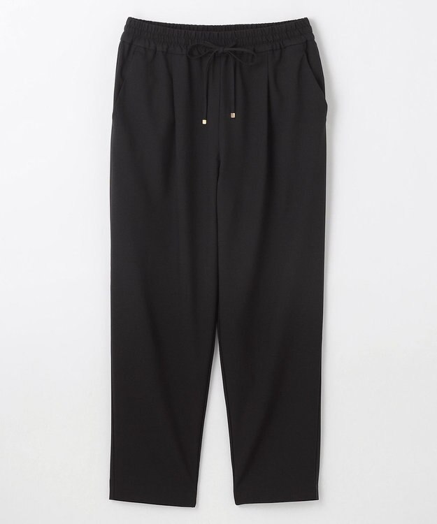 ANY 【ウエストゴム】イージーケアライトストレッチテーパードパンツ ブラック