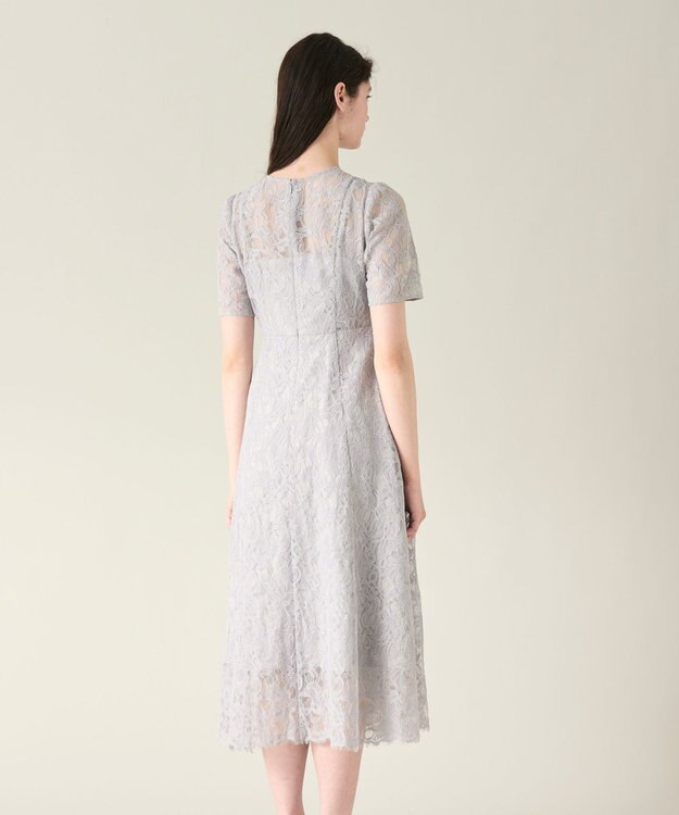 GRACE CONTINENTAL コードレースフレアドレス グレー