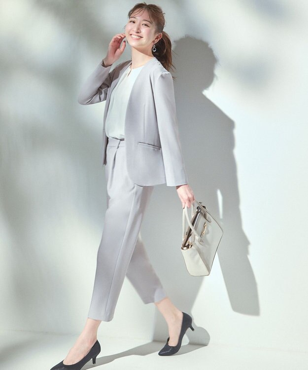 ANY SIS 【吸水速乾・UVケア・接触冷感】コンフォートジャージー ブラウス オフホワイト