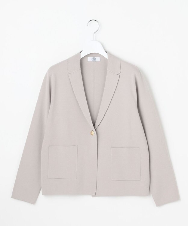 J.PRESS LADIES VIGODA テーラード ニット ジャケット グレージュ系