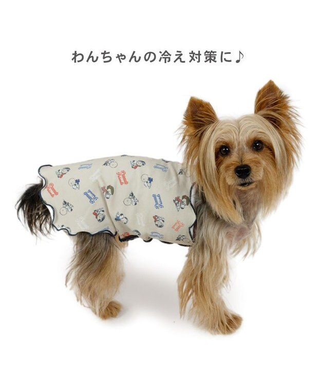 PET PARADISE スヌーピー makokoro ペティヒート 腹巻 小型犬 白～オフホワイト