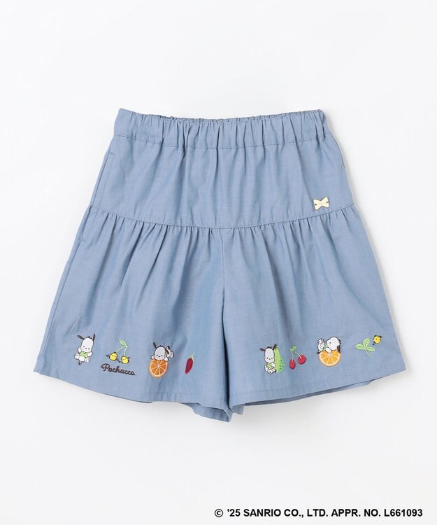 ANY KIDS 【any FAM ×サンリオキャラクターズ】裾刺繍 キュロット ポチャッコ×デニム