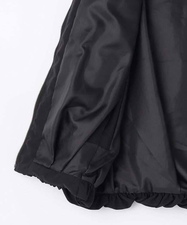 NAVE 【Nave　洗える】ソフトタフタ  スリットスリーブ ブルゾン ブラック系