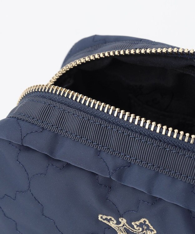 TOCCA 【撥水】CHECKER CLOVER POUCH ポーチ ネイビー系