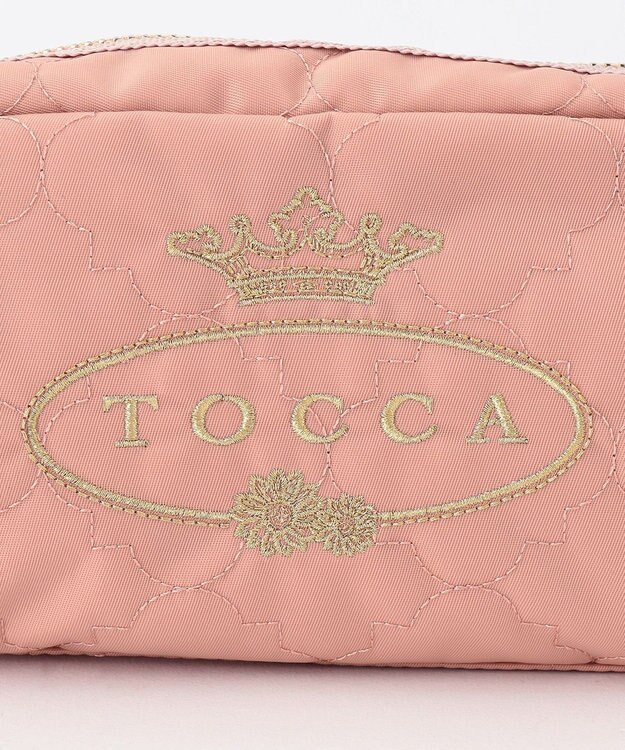 TOCCA 【撥水】CHECKER CLOVER POUCH ポーチ ピンク系
