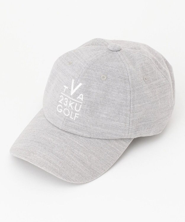 23区GOLF 【UNISEX】フランネル ナンバリング キャップ ライトグレー系