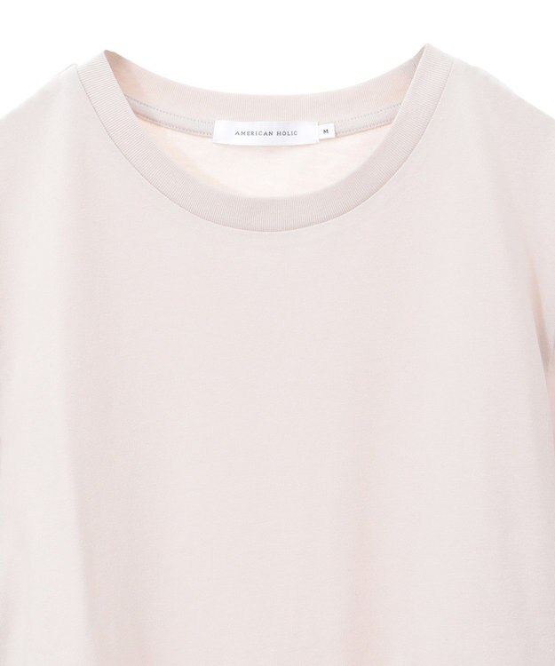 AMERICAN HOLIC 異素材切替ペプラムプルオーバー Light Beige