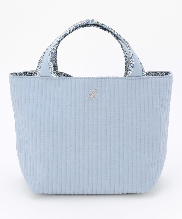 J.PRESS LADIES 【WEB限定カラーあり・リバーシブル】キルティング ミニトートバッグ 【WEB限定】サックスブルー系